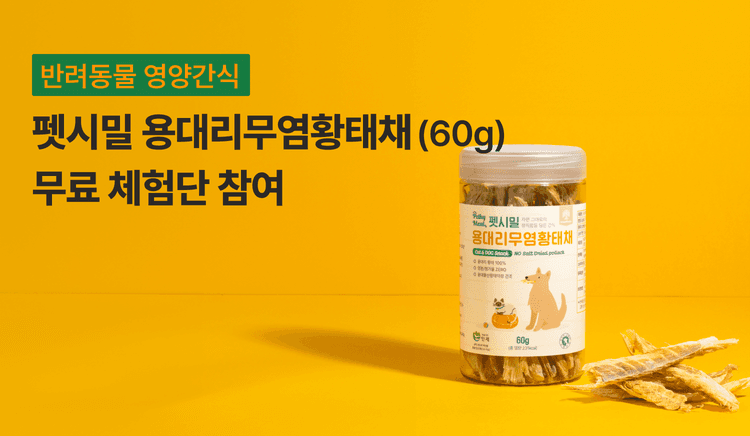 알러지에 좋은 영양간식 펫시밀 용대리무염황태채 60g