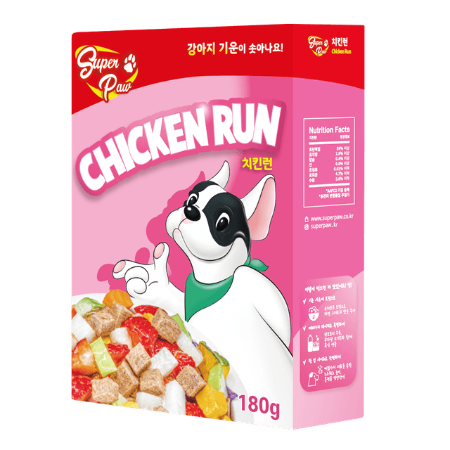 슈퍼포우 동결건조사료 치킨런 180g